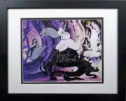 Disney Little Mermaid Hand Signed URSULA PAT CARROLL NEW 11x14 Frame 8x10