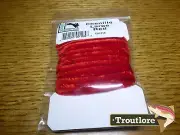 RED LARGE CHENILLE RAYON HARELINE DUBBIN YARN - NEW FLY TYING MATERIAL