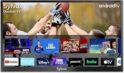 SYLVOX 55'' Outdoor TV Smart TV IP55 4K Weatherproof Television for Outside, Support APP Store,Chromecast, 1000 nit Brightness Partial Sun (Deck Pro 2023)