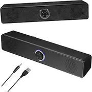 SECFOU Compact Sound Bar Speaker Rich Bass Wired Design for Use for Tablets and Computers and Easy to Use Soundbar