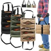 Bolsa enrollable de herramientas de lona para hombres Organizador rollos llaves