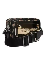 Dolce & Gabbana Multicolor Leopard Jacquard DG Logo Crossbody Women's Bag
