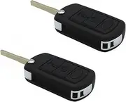 2 pcs/Set Black 3 Buttons Auto Remote Key Fob Case Shell Cover Fits for Range Rover Sport Land Rover Discovery LR3 2005-2009 Car Key Fob Casing