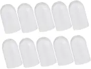 minkissy 1set Anti-abrasion Toe Covers Toe Covers Toe Sleeves Elastic Toe Protective Cover Toe Cushion Tubes Toe Protective Covers Big Toe Protectors Toe Guard Transparent Sebs 10pcs