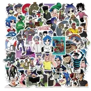 50pcs Gorillaz Virtual Band Damon Albarn Vinyl Sticker Laptop Waterproof Phone