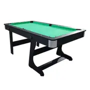 TOPONE 6FT Home Pool Table Foldable Billiard Table Multi Functional Pool Table Green Felt