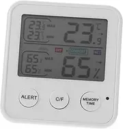Digital Fridge Thermometer Hygrometer for Room Indoor Thermohygrometer Safe Materials Easy to Read Led Display