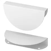 BEGRIPA handle, white/half-round, 130 mm