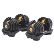 PowerTrain 48kg Gold Adjustable Dumbbell Set