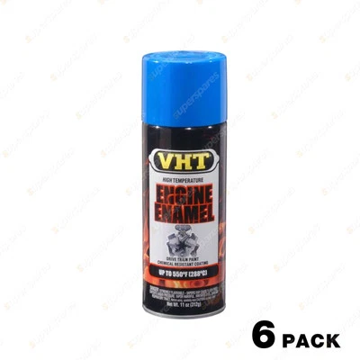 6 x VHT Engine Enamel High Temperature Spray Paint for Ford Light Blue SP134