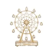 Rolife Ferris Wheel 3D Wooden Puzzle Music Box TGN01 Model Building Bl