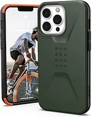 Urban Armor Gear UAG Designed for iPhone 13 Pro Case Green Olive Sleek Ultra-Thin Shock-Absorbent Civilian Protective Cover, 6.1 inch Screen