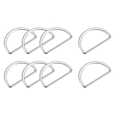 Metal D-rings Buckle 20Pack 50mm(1.97") 2mm Thick Welded D-Rings Silver Tone