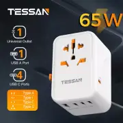 Universal Travel Adapter USB Type-C Charger US/UK/EU/AU Plug Converter