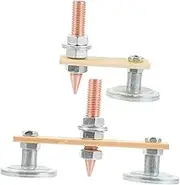 ETHZZLE 2pcs Magnetic Ground Clamp Tool for Welding Strong Load-bearing Capacity Easy to Attach Smooth Surfaces Durable Electroplated Welding and Grounding Applications