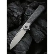 WE KNIFE WE20050-1 Soothsayer Folding Knife, Ti + CF
