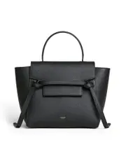 Celine Nano Belt Bag in Gained Calfskin in Black