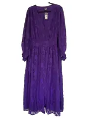 City Chic Dress Women Size 18 Sweet Sass In Petunia Purple Long Dress Preppy