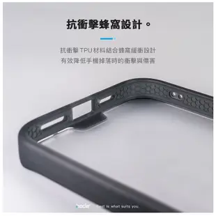 【hoda®】iPhone 15 14 13 系列 柔石軍規防摔保護殼｜防摔殼 手機殼 霧面透明 霧透背板 四角墊高