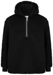 Mki Miyuki Zoku Half-zip Hooded Fleece Sweatshirt - Black - L L