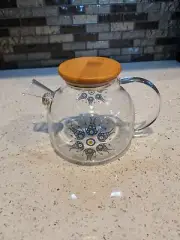 SHULOPAL Glass Teapot Heat Resistant Large Clear Tea Pot Transparent Kettle.