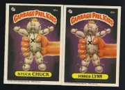 1986 Garbage Pail Kids Base #85a Stuck Chuck & Variation #85b Pinned Lynn Lot
