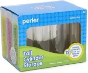 Beads Storage Container Set, 12 pcs, Tall Cylinders, Count