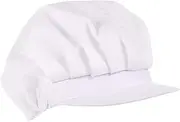 [BESPORTBLE] Breathable Unisex Chef Hat Elastic Cooking Cap for Men Women Multi Purpose Work Dust Cap for Restaurant Use Comfortable Washable Headgear for All Ages White