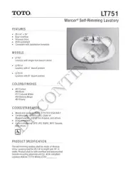 TOTO LT751.8 Mercer Self-Rimming Lavatory - Cotton