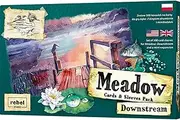Meadow Downstream Sleeve Pack -Enhance Your Game with 100 Card Sleeves & Mini-Expansion Cards, Strategy Game for Kids & Adults, Ages 10+, 1-4 Players, 60-90 Min Playtime, Made by Rebel Studio