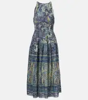 [Ulla Johnson] Ulla Johnson Essie gathered cotton-blend maxi dress AU 20 multicoloured