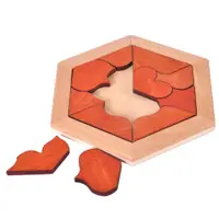 在飛比找蝦皮購物優惠-Toybees 成人木製益智玩具孔明鎖 魯班球智力拼盤心形拼