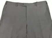 LUIGI BIANCHI MANTOVA Black NAILHEAD Classic Fit Flat Front Wool Pants 40 NWT