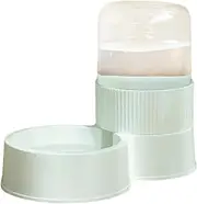 LeoLeozz Pet Feeder Automatic, Large Capacity Food Feeder Feeding Cat Dispenser, Small Pet Waterer Washable Dog Bowl for Puppy & Kitten (Automatic Roman Column Pet Water Feeder (White))