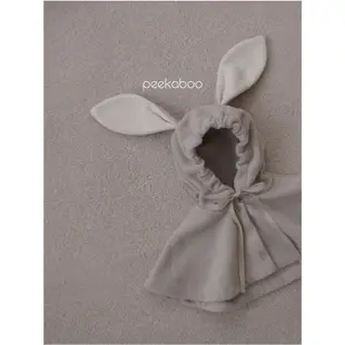 peekabo 垂耳兔連帽斗篷｜寶寶外套 嬰兒 女寶 兒童外套 兒童衣服 寶寶衣服 嬰兒衣服 韓國童裝