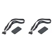 2PK Annabel Trends Stylish Hands-Free Trendy Phone Strap Lanyard Accessory Black