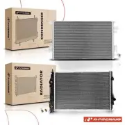Radiator & AC Condenser Cooling Kit for Chevrolet Pontiac Firebird Camaro 98-02