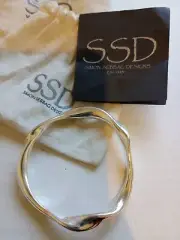 Simon Sebbag SSD Signed Stamped Silver Modernist Bangle Bracelet 14.g 925 New