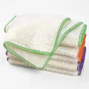100% Bamboo Kitchen Dish Cloths White Washcloths Dish Towels, Cleaning Cloths & Dish Rags(30x 25cm) Bamboo Cloths Random Color