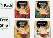 Nescafe Blend & Blew 4 packs Original Rich Mild White coffee 93 sticks free ship