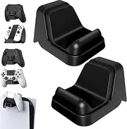 PlayVital 2 Pack Universal Game Controller Wall Mount for PS5 & Headset, Stand for Xbox Series, Holder for Switch Pro, Dedicated Console Hanger Mode - Black