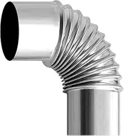 Rurunklee 90° Elbow Chimney Pipe, 2 Pack Ø 60mm Stainless Steel Stove Pipe Elbow, Heat Resistant Flue Pipe for Stoves