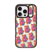 iPhone 16 Pro Impact Ring Stand Case MagSafe Compatible Jelly bear BY INDI