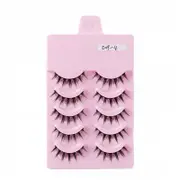 Nevenka 5 Pairs False Eyelashes Natural Curly 3D Lashes Set for Daily-d09-4