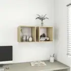 2-Piece Floating Cube Cabinet DIY Wall Mount Display Rack Storage Shelf Shelves