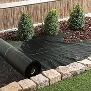 32inchx100ft Weed Barrier Landscape Fabric Heavy Duty, Weed Block Gardening Ground Cover Mat, Weed Control Garden Cloth, Woven Geotextile Fabric for Underlayment, Commercial Driveway Fabric