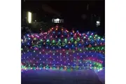 LED Solar String Fairy Lights Net Mesh Curtain Christmas Wedding Garden Outdoor