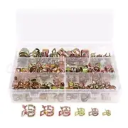 72Pcs 7-17mm Spring Band Hose Clamps Low Pressure Air Clip Clamp Pipe Fasteners