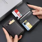 RFID Leather Bifold ID/Business Credit Card Holder for Men Front Pocket Wallet