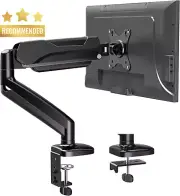 Single Monitor Desk Mount, 32 Inch, Adjustable, Gas Spring, VESA, Clamp/Grommet